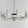 2_Maxim Frankie 29" Wide Satin Nickel 8-Light Chandelier more views