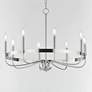 3_Maxim Frankie 29" Wide Satin Nickel 8-Light Chandelier more views