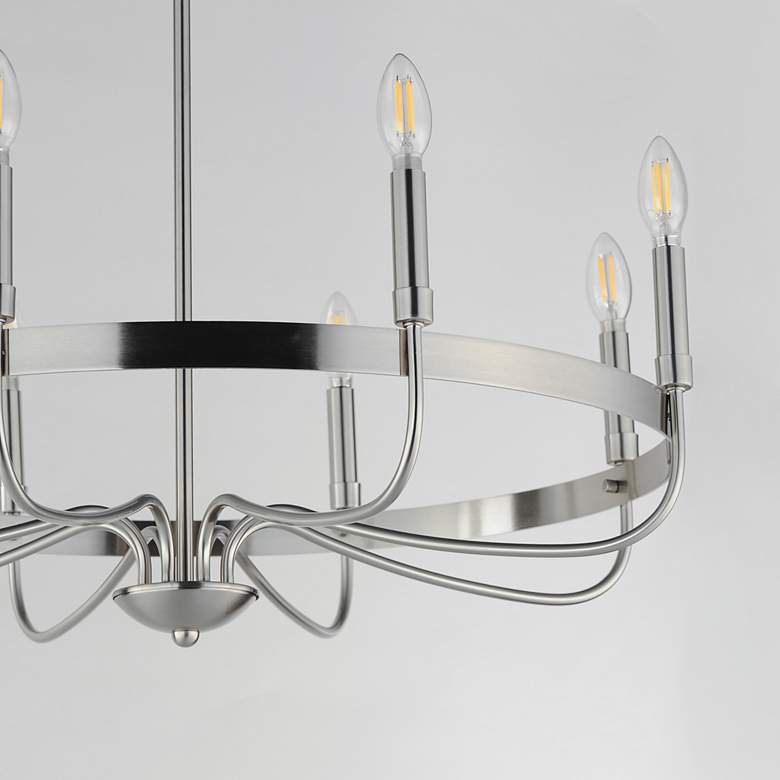 Image 4 Maxim Frankie 29" Wide Satin Nickel 8-Light Chandelier more views