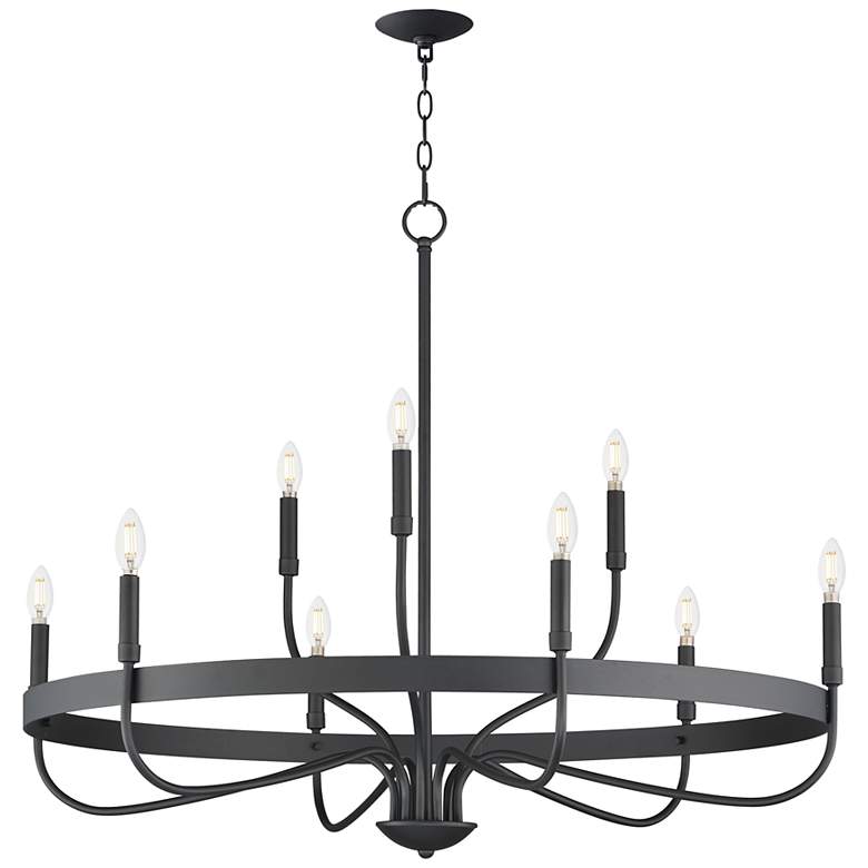 Image 1 Maxim Frankie 39 3/4" Wide Black 9-Light Chandelier