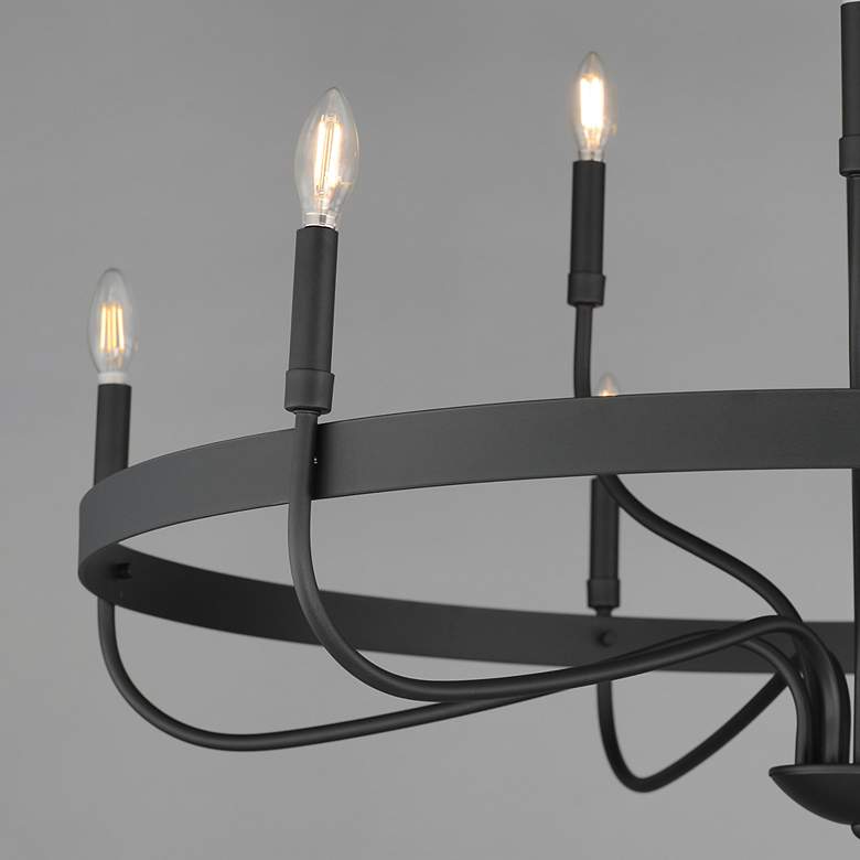 Image 4 Maxim Frankie 39 3/4" Wide Black 9-Light Chandelier more views