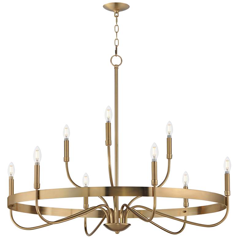 Image 1 Maxim Frankie 39 3/4" Wide Heritage 9-Light Chandelier