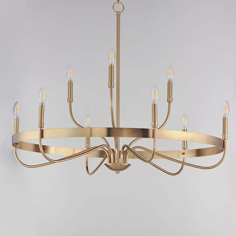 Image 2 Maxim Frankie 39 3/4" Wide Heritage 9-Light Chandelier more views
