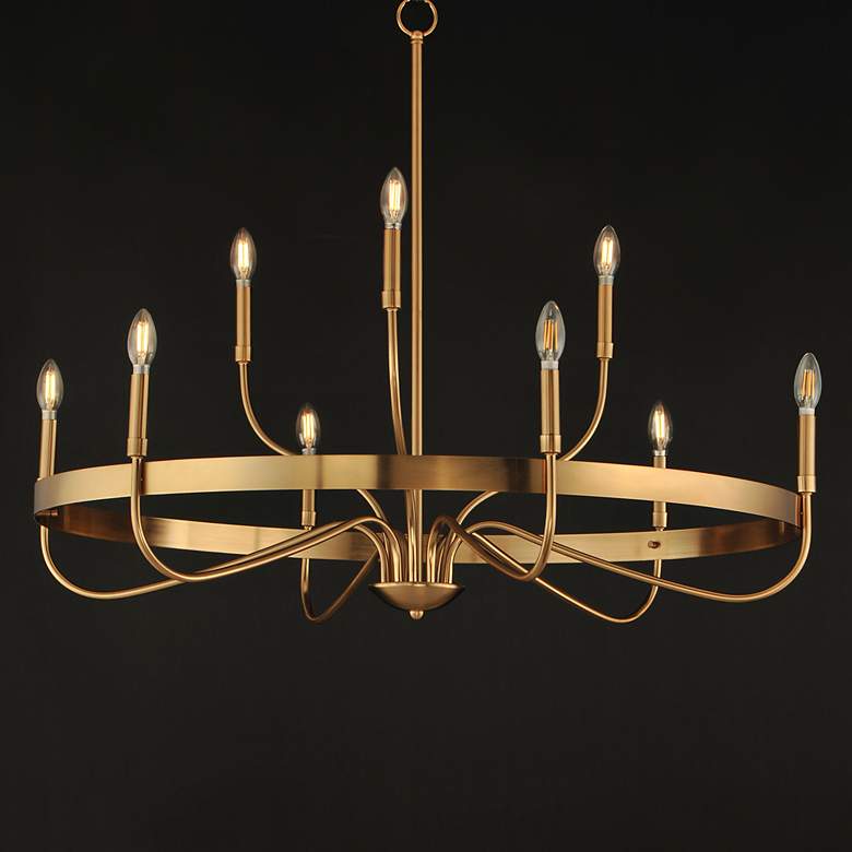 Image 3 Maxim Frankie 39 3/4" Wide Heritage 9-Light Chandelier more views