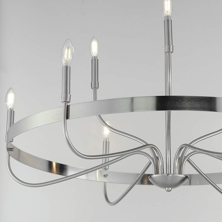 Image 4 Maxim Frankie 39 3/4" Wide Satin Nickel 9-Light Chandelier more views