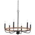 Maxim Franklin 28 1/2" Wide Driftwood Black 6-Light Ring Chandelier