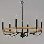 3_Maxim Franklin 28 1/2" Wide Driftwood Black 6-Light Ring Chandelier more views