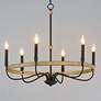 4_Maxim Franklin 28 1/2" Wide Driftwood Black 6-Light Ring Chandelier more views