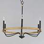 5_Maxim Franklin 28 1/2" Wide Driftwood Black 6-Light Ring Chandelier more views