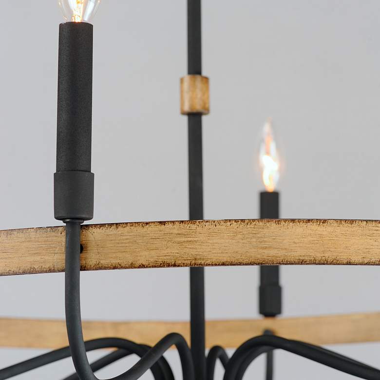 Image 6 Maxim Franklin 28 1/2" Wide Driftwood Black 6-Light Ring Chandelier more views