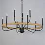 3_Maxim Franklin 40"W Black and Driftwood 9-Light Chandelier more views