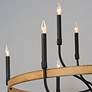 7_Maxim Franklin 40"W Black and Driftwood 9-Light Chandelier more views