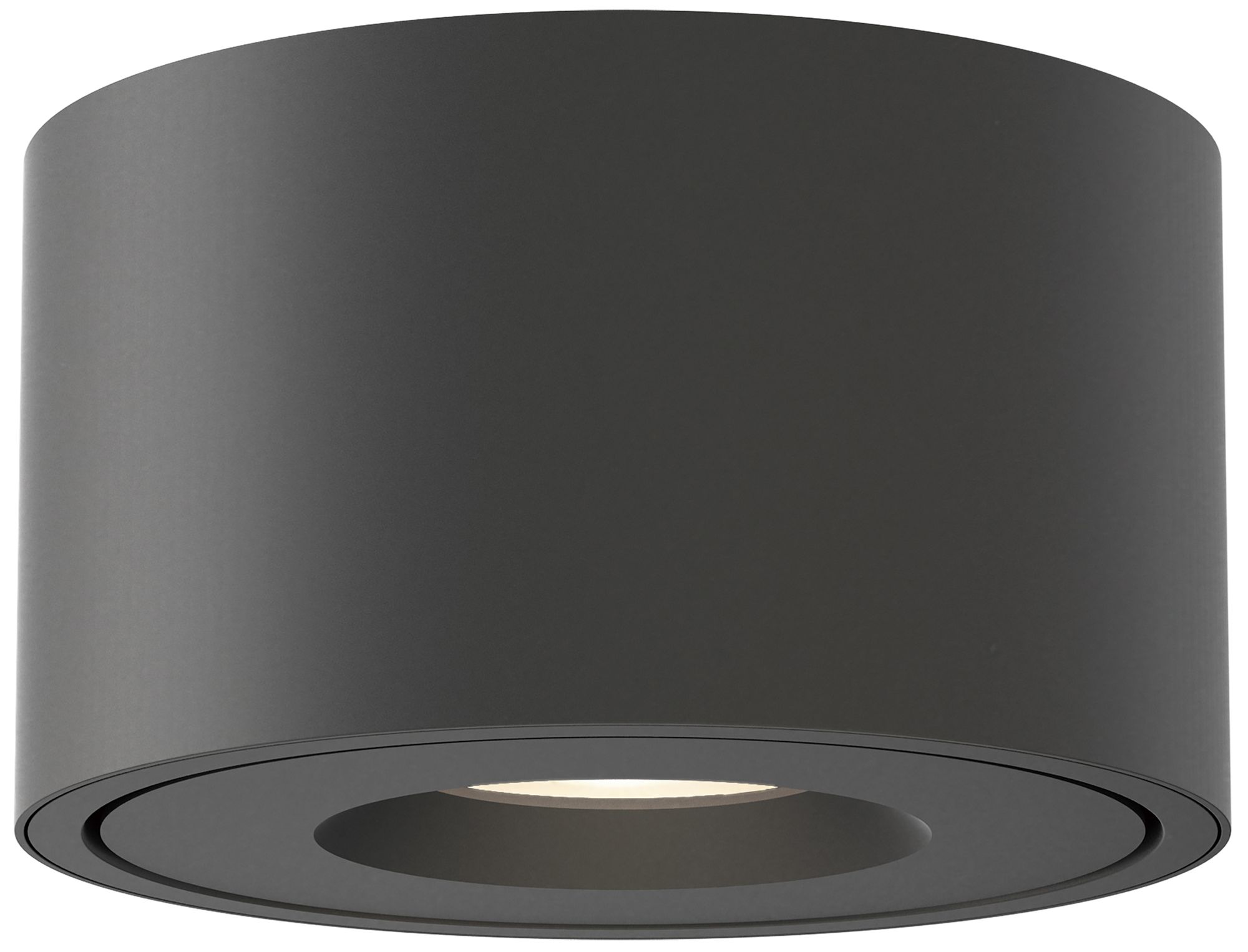 Maxim Fulcrum 5" Wide Black LED Flush Mount w Gimbal