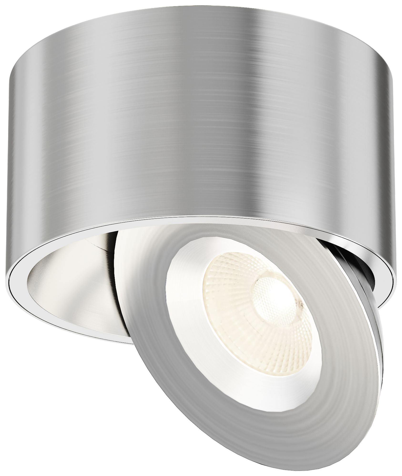 Image 2 Maxim Fulcrum 5" Wide Brushed Aluminum LED Flush Mount w Gimbal more views