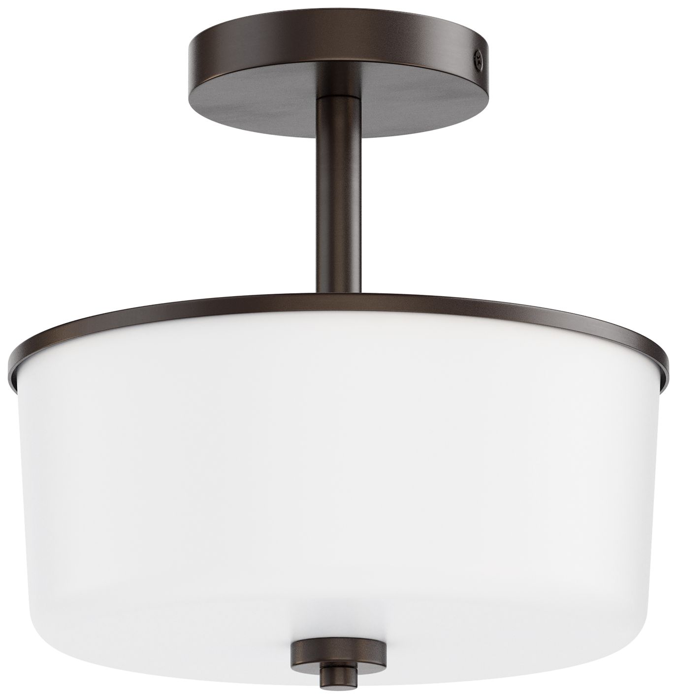 Maxim Fuller 10 3/4" Wide Bronze 2-Light Semi Flush/Pendant Convertible