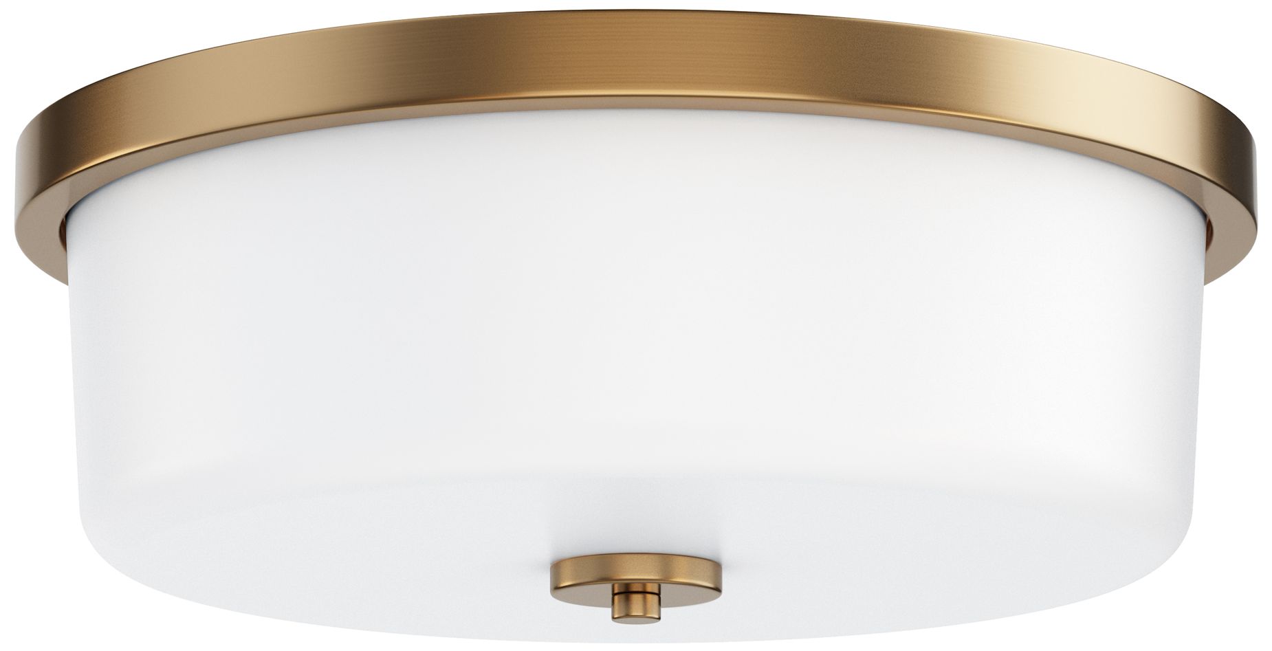 Maxim Fuller 16" Wide White/Natural Aged Brass 3-Light Flush Mount