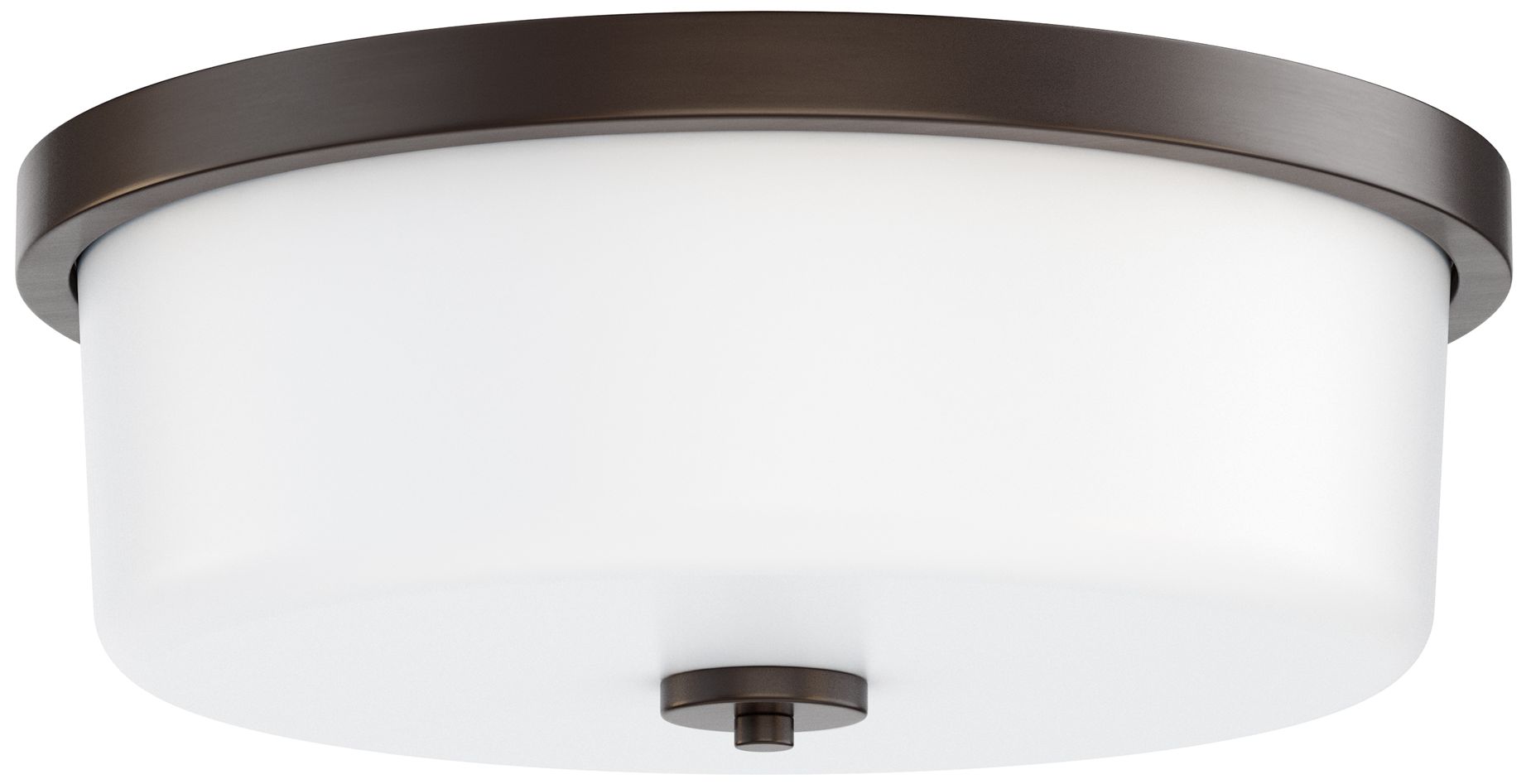 Maxim Fuller 16" Wide White/Oil Rubbed Bronze 3-Light Flush Mount