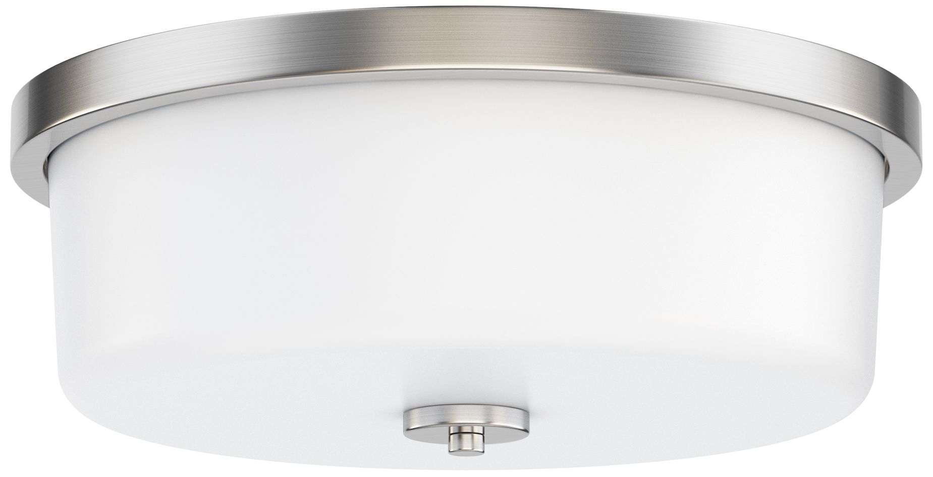Maxim Fuller 16" Wide White/Satin Nickel 3-Light Flush Mount