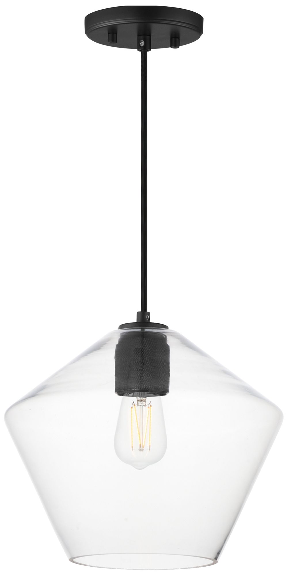 Maxim Geode 11 3/4" Wide Black Large Pendant