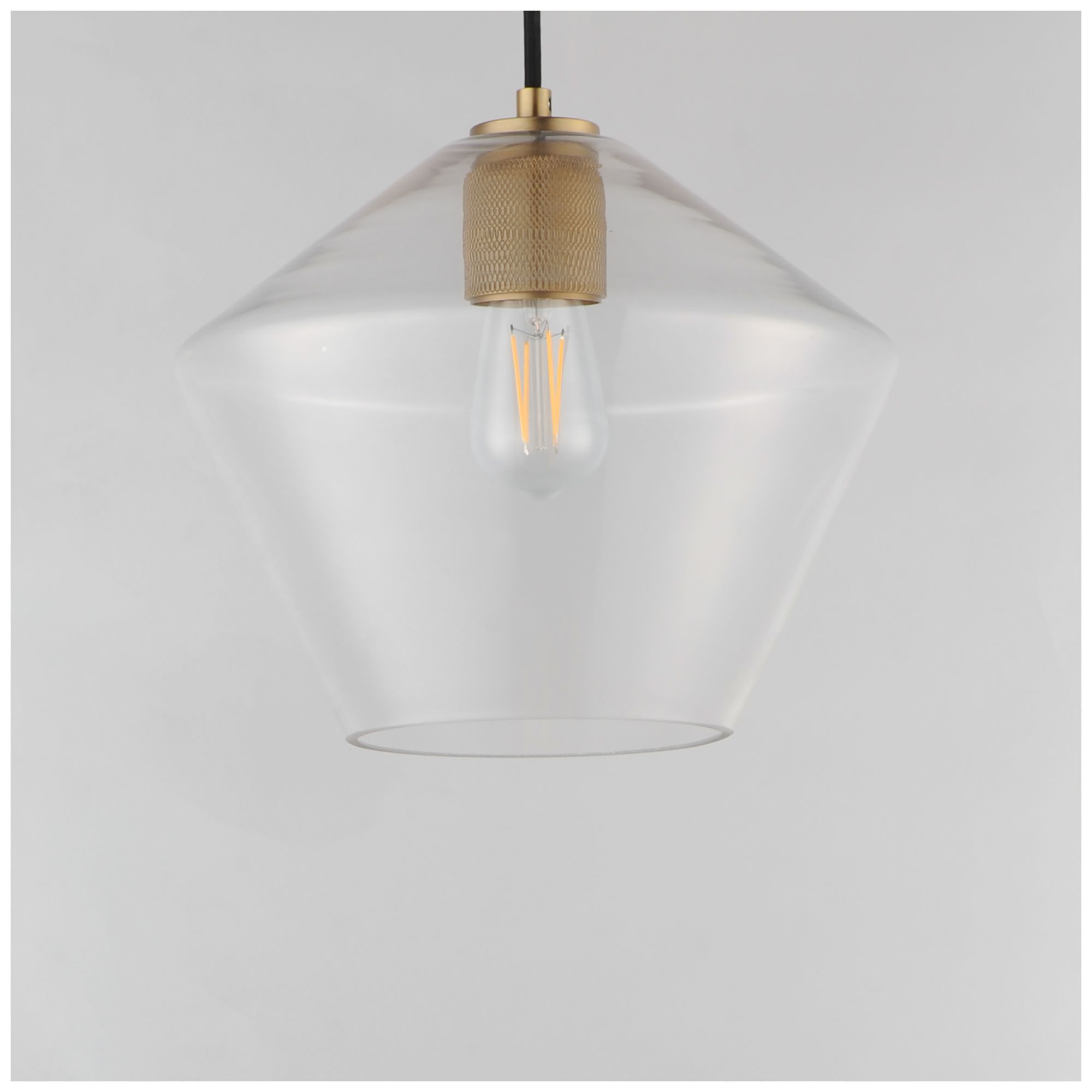 Image 2 Maxim Geode 11 3/4" Wide Natural Aged Brass Large Pendant more views