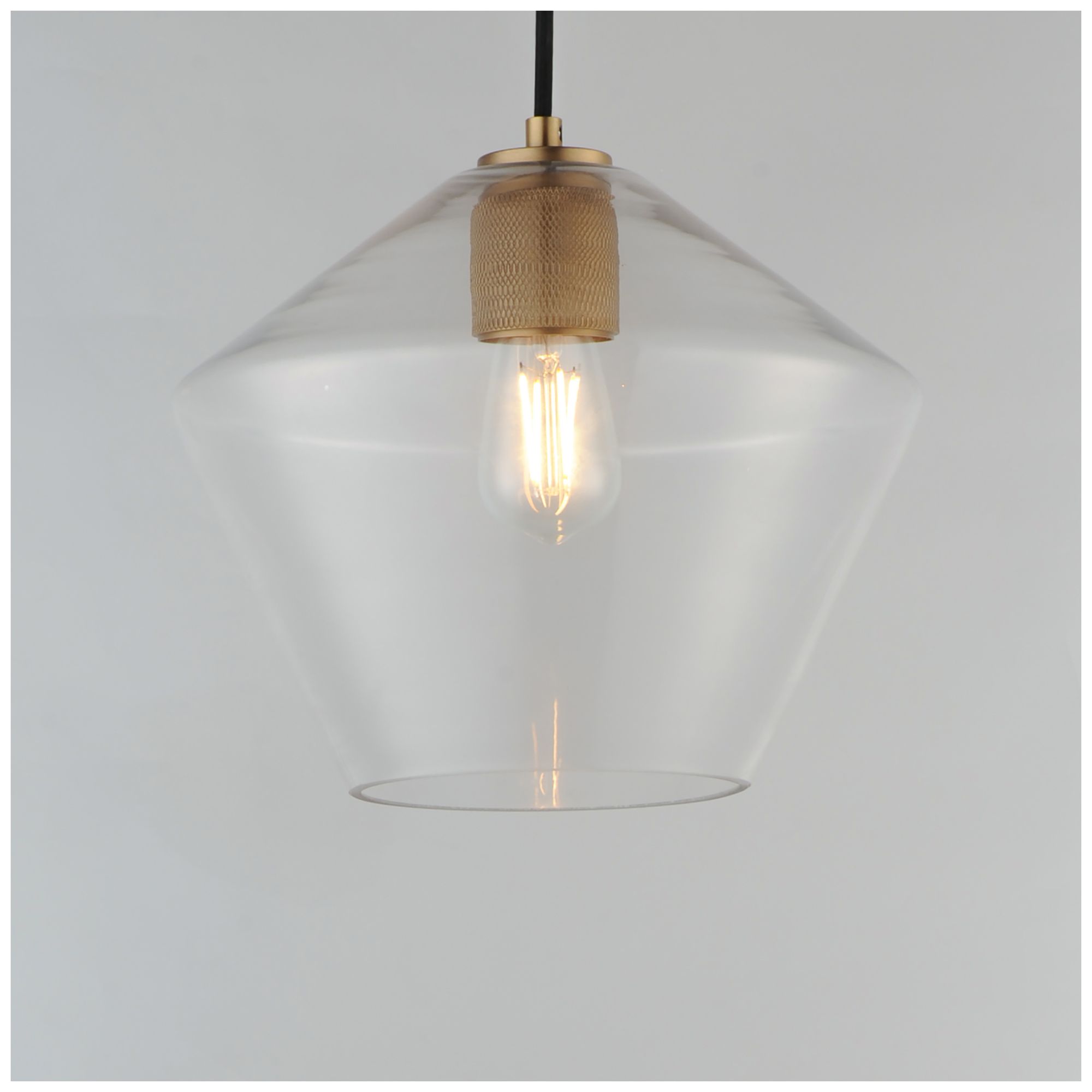 Image 5 Maxim Geode 11 3/4" Wide Natural Aged Brass Large Pendant more views