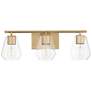 1_Maxim Geode 22 1/2" Wide Natural Aged Brass 3-Light Bath Vanity
