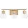 Maxim Geode 22 1/2" Wide Natural Aged Brass 3-Light Bath Vanity