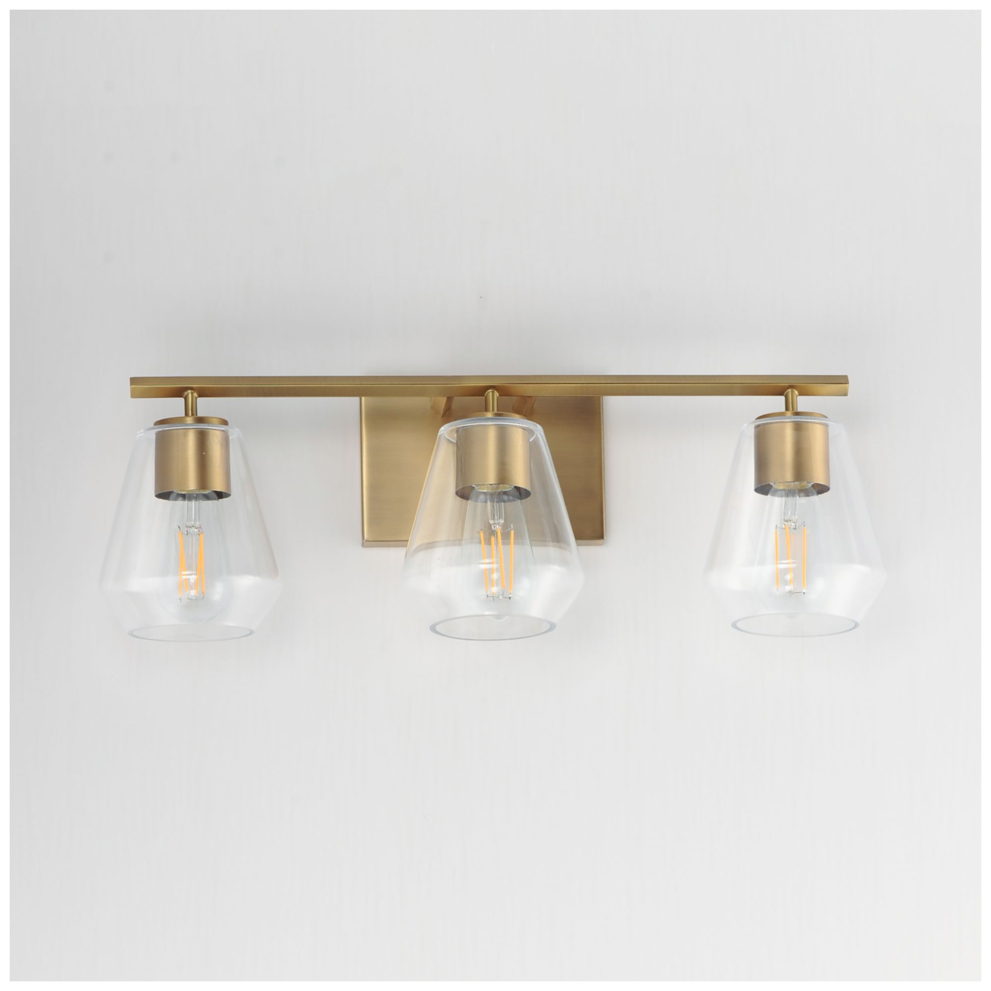 Image 2 Maxim Geode 22 1/2" Wide Natural Aged Brass 3-Light Bath Vanity more views