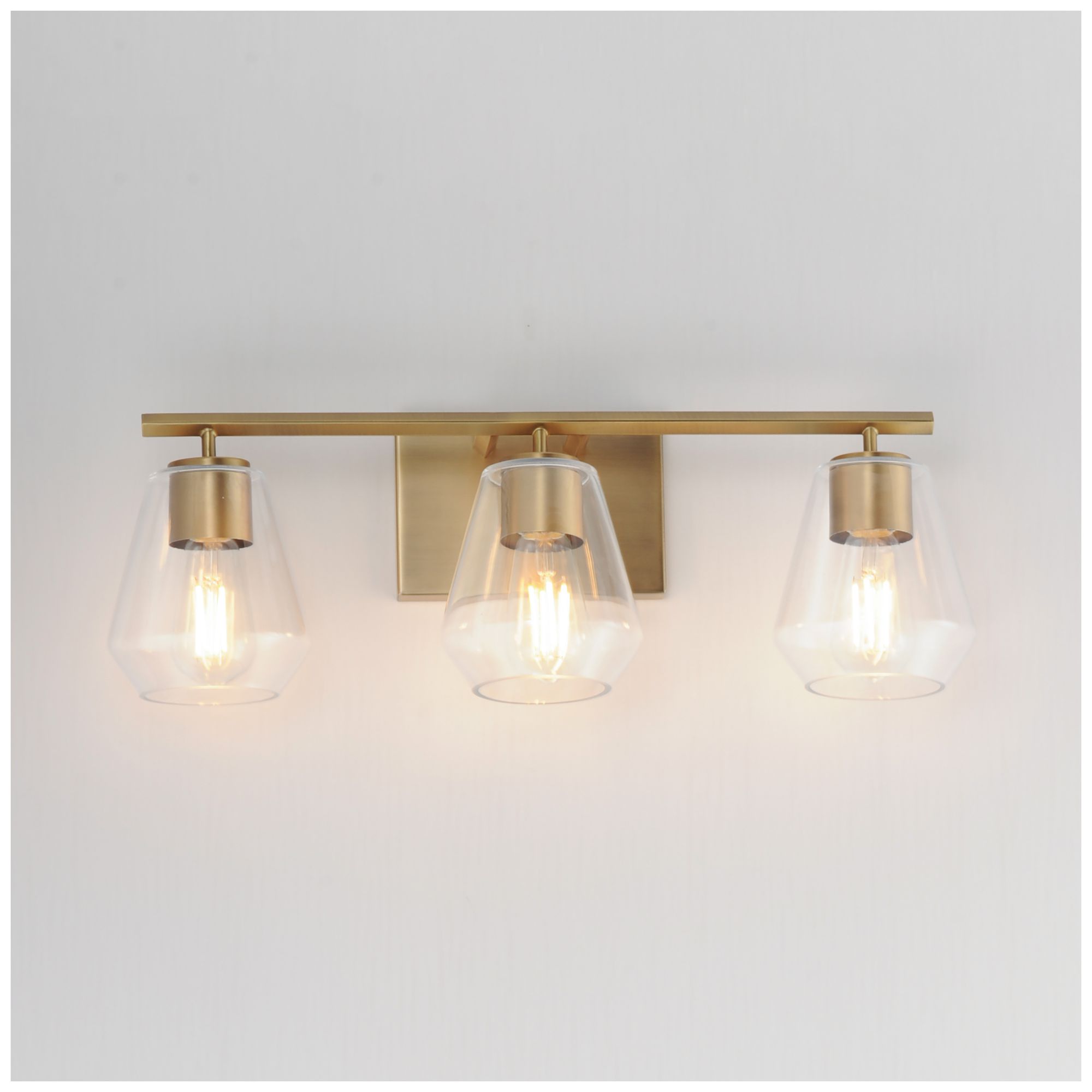 Image 3 Maxim Geode 22 1/2" Wide Natural Aged Brass 3-Light Bath Vanity more views