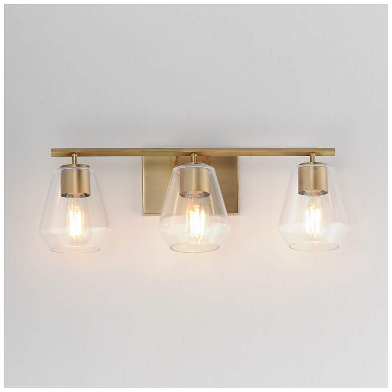 Image 3 Maxim Geode 22 1/2" Wide Natural Aged Brass 3-Light Bath Vanity more views