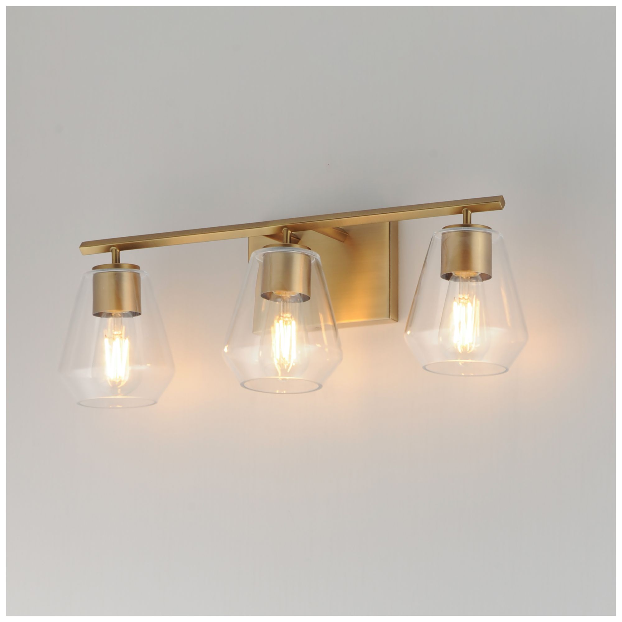 Image 4 Maxim Geode 22 1/2" Wide Natural Aged Brass 3-Light Bath Vanity more views