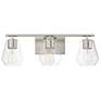 1_Maxim Geode 22 1/2" Wide Satin Nickel 3-Light Bath Vanity