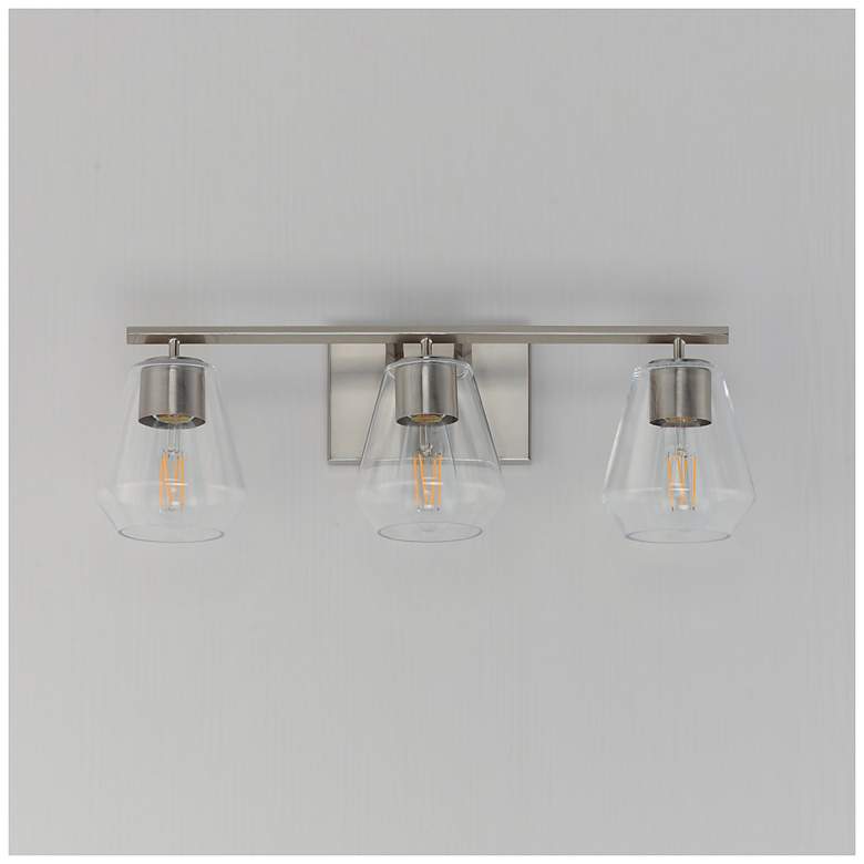 Image 2 Maxim Geode 22 1/2" Wide Satin Nickel 3-Light Bath Vanity more views