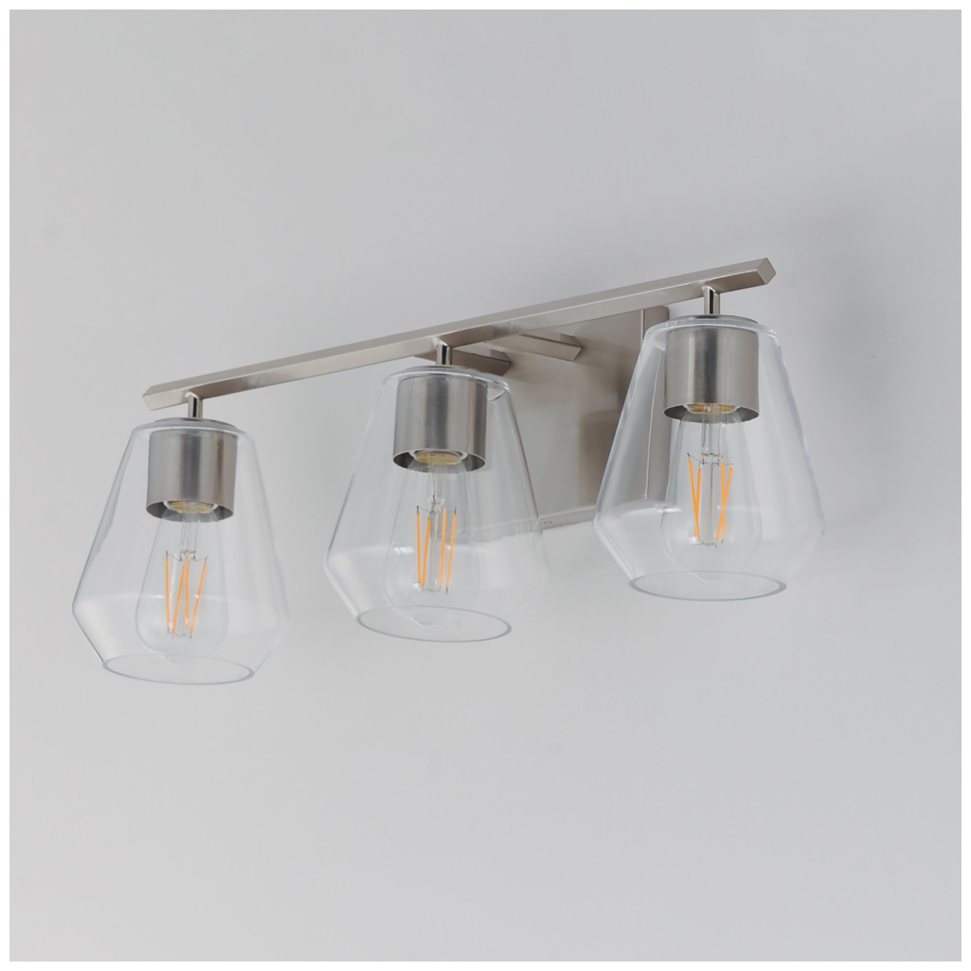 Image 4 Maxim Geode 22 1/2" Wide Satin Nickel 3-Light Bath Vanity more views