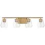 1_Maxim Geode 31" Wide Natural Aged Brass 4-Light Bath Vanity