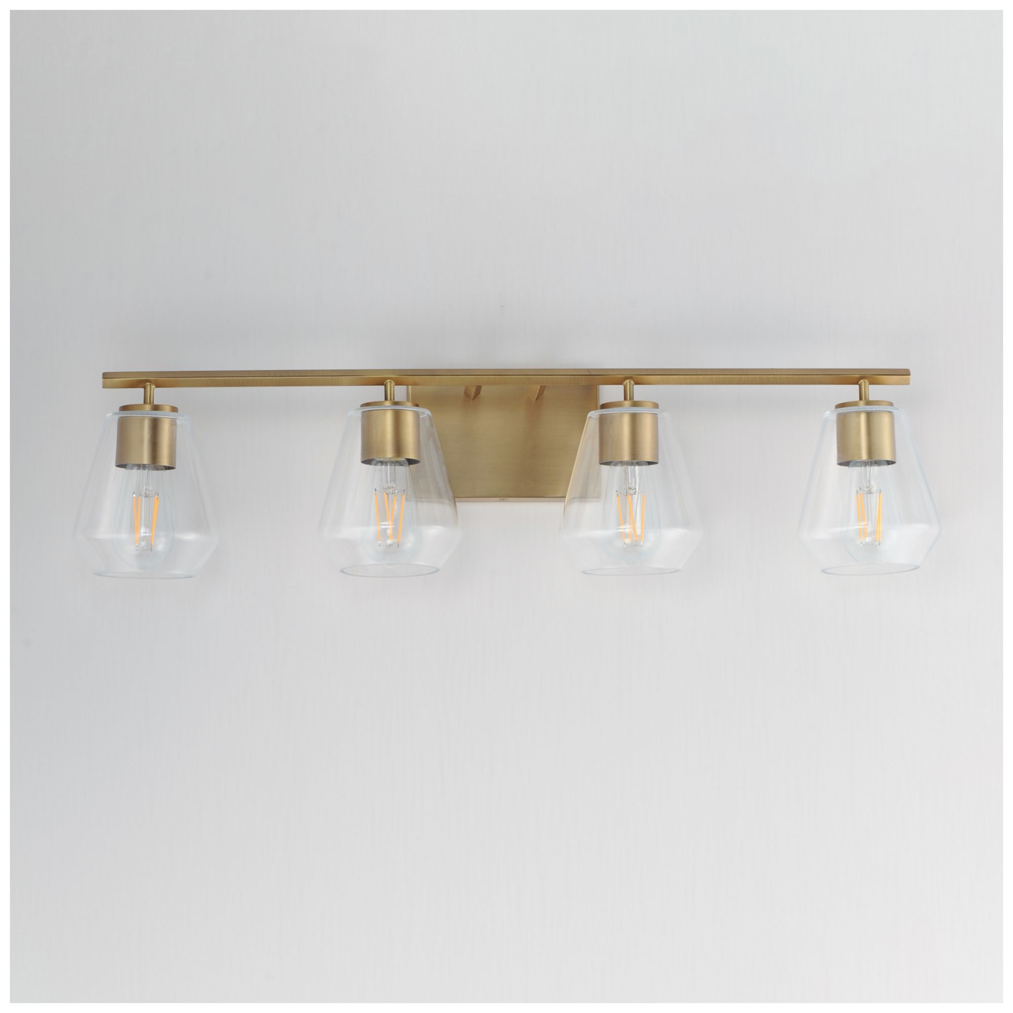 Image 2 Maxim Geode 31" Wide Natural Aged Brass 4-Light Bath Vanity more views