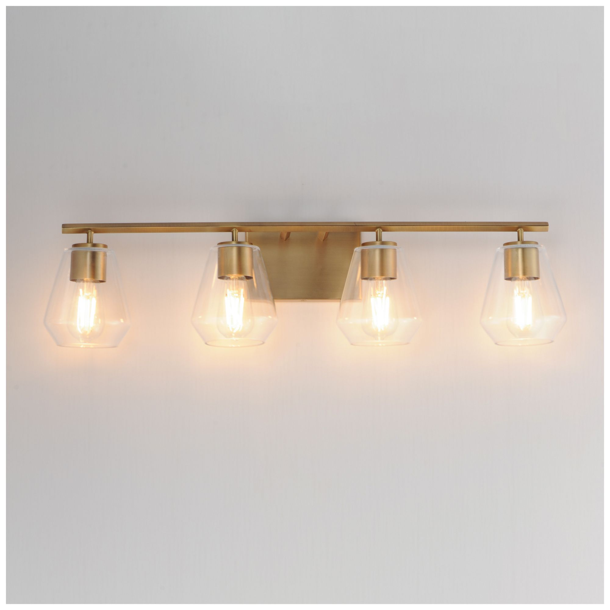 Image 3 Maxim Geode 31" Wide Natural Aged Brass 4-Light Bath Vanity more views