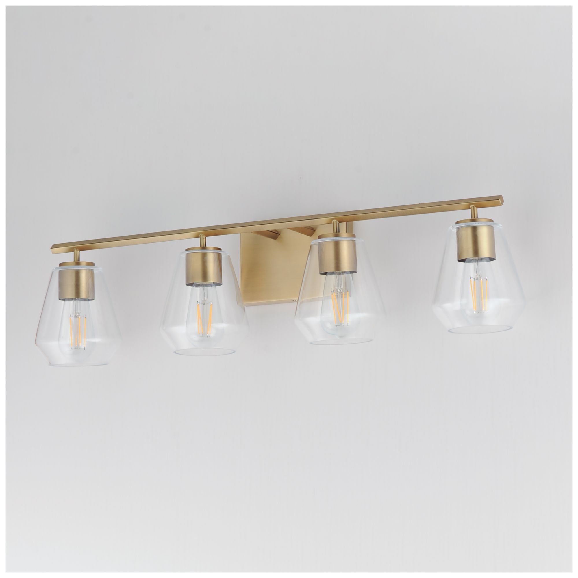 Image 4 Maxim Geode 31" Wide Natural Aged Brass 4-Light Bath Vanity more views