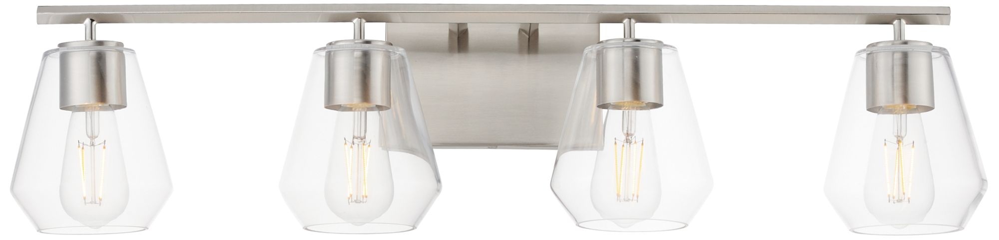 Maxim Geode 31" Wide Satin Nickel 4-Light Bath Vanity