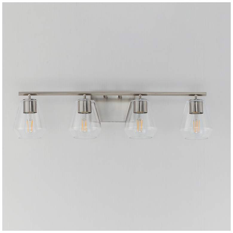 Image 2 Maxim Geode 31" Wide Satin Nickel 4-Light Bath Vanity more views