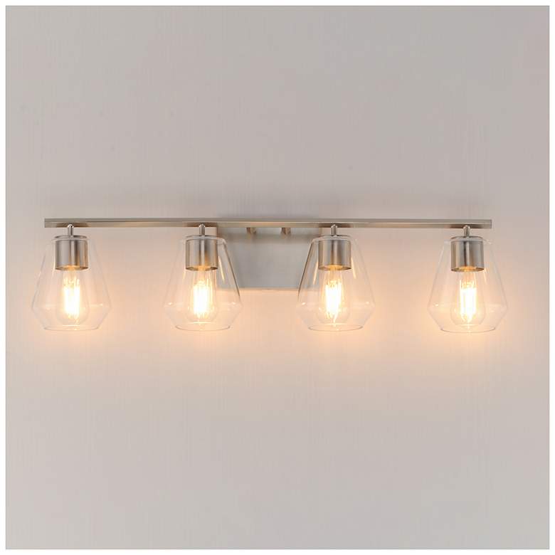 Image 3 Maxim Geode 31" Wide Satin Nickel 4-Light Bath Vanity more views