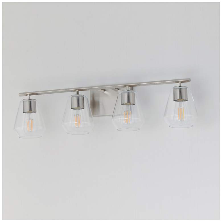Image 4 Maxim Geode 31" Wide Satin Nickel 4-Light Bath Vanity more views