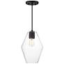 1_Maxim Geode 8 3/4" Wide Black Small Pendant
