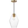 1_Maxim Geode 8 3/4" Wide Natural Aged Brass Small Pendant