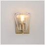3_Maxim Geode 8" High Natural Aged Brass 1-Light Sconce more views