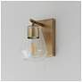 4_Maxim Geode 8" High Natural Aged Brass 1-Light Sconce more views