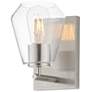 1_Maxim Geode 8" High Satin Nickel 1-Light Sconce
