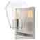Maxim Geode 8" High Satin Nickel 1-Light Sconce