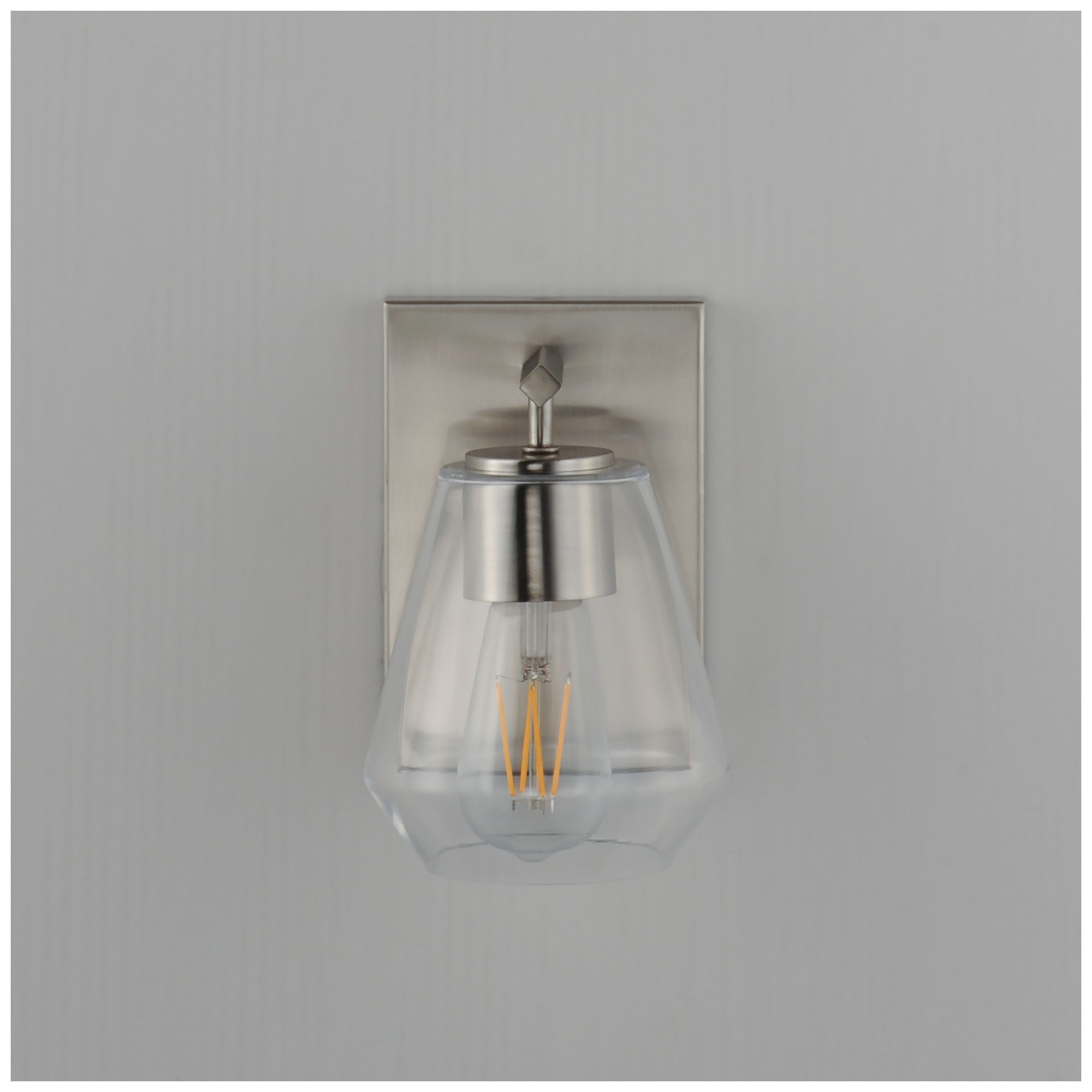 Image 2 Maxim  Geode 8" High Satin Nickel 1-Light Sconce more views