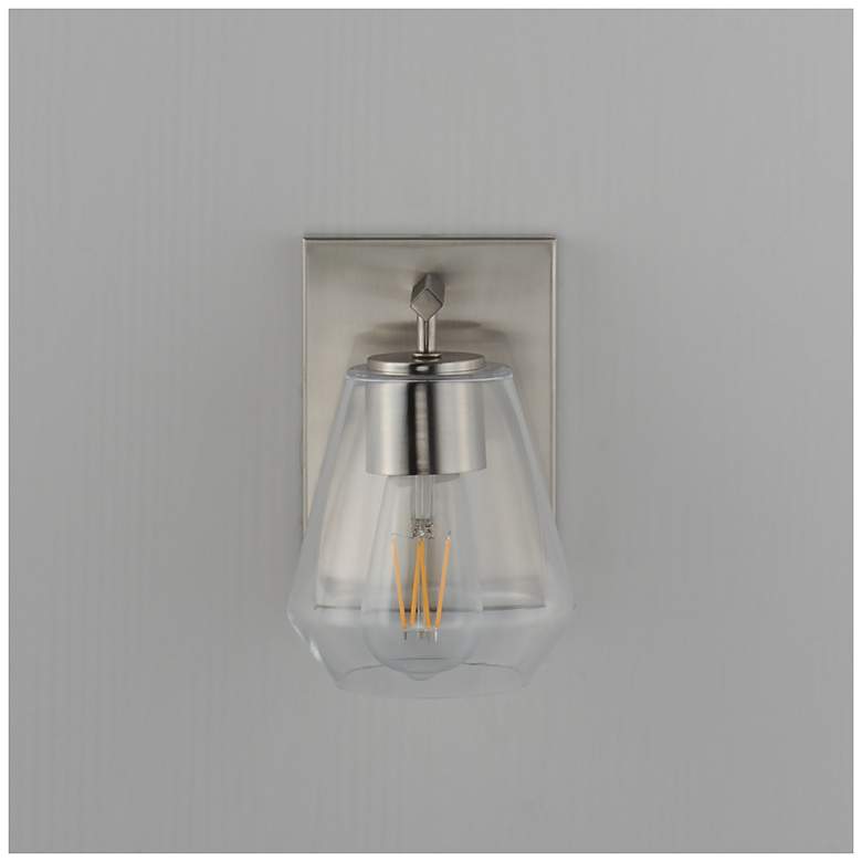 Image 2 Maxim Geode 8" High Satin Nickel 1-Light Sconce more views
